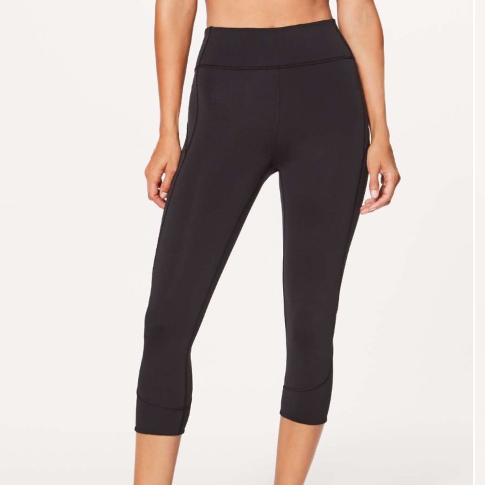 lululemon athletica Black Cropped Leggings